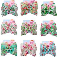 8" Jojo Bows for Girls Jojo Siwa Large Flamingo Printed Hair Bows for Girls with Clips Bowknot Handmade Hair Accesso228k