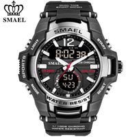 SMAEL Men Watches Fashion Sport Super Cool Quartz LED Digital Watch 50M Waterproof Wristwatch Men's Clock Masculino 220525