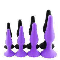 Anal Toys 4pcs Set Buanal Plug Trainer Kit angenehm Sexspielzeug Erwachsener Silico267i