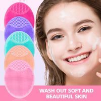 Pincel de limpieza de la cara de silicona Handheld Face Scrubber Mini Massage Impermeable Facial Limpiar Herramienta Pinceles de limpiador de poros profundos 052