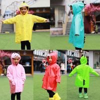 Children's raincoat cartoon children's poncho dinosaur boys girls primary school kindergarten baby rain gear
