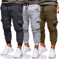 Pantalones casuales hombres Hip Hop Joggers Nuevos machos múltiples múltipocket s jogging tal tamaño xl j220629
