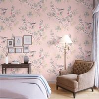 Wallpapers 10M Flower And Bird Pastoral Floral Non- woven Wal...