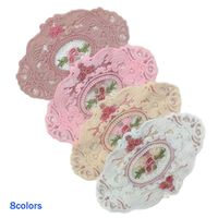 Mats & Pads Luxury Lace Oval Mesh Table Place Mat Pad Cloth ...