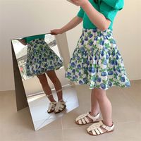 Summer Girls Skorts pantalones cortos para niños para niños Skirt Children Clothing Fashion Ins Floral Trint con ropa interior 17y 220526