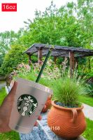 200 Deniz Kızı Starbucks Tumbler 16 onsluk Plastik Yeniden Kullanılabilir İçecek Bardakları Şeffaf Düz Sütunla Kaplı Saman