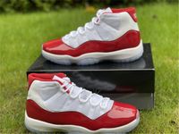 Authentic 11 High OG Cherry Basketball Shoes Navy Midnight B...
