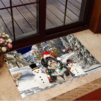 Tapetes Cloocl Pet Dog Caçante 3D Impresso Animal para Casa Indoor Bedroom WC Tapetes de cozinha antiderrapante 40x60cm
