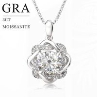 Lockets Star Of David 3ct Real Moissanite Necklace Pendant For Women Diamond Silver 925 Wedding Jewelry Gifts Female Certificate202u