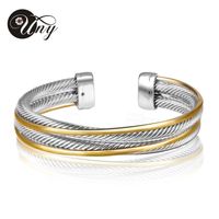 UNY Bracelet Vintage Twisted Cable Wire Bangle Fashion Brand...