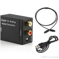 Hot Digital to Analog Audio Converter Adapter Digital Optical Fiber Coaxial RCA Toslink Signal to Analog Audio Converter RCA for DVD