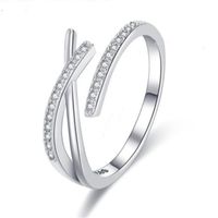 Ringos de cluster Fashion Irregular Crystal Index Ring Ring Aberta Abertura de ouro rosa e jóias de cor prata para mulheres Clawr