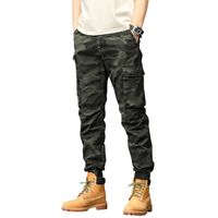 Pantalon masculin coton joggers cargo mascules pantalon militaire pantalon multi-poche camouflage homme pantalon streetwear pantalon décontracté