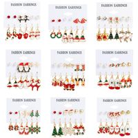 Dangle & Chandelier Design Christmas Earrings Set For Women Girls Snowflake Tree Geometric Alloy Years Party Jewelry GiftDangle