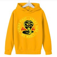 Kid Animal Print Pullovers Hoodies Sweatshirt Crewneck Hip-Hop Snake Cobra Kai Harter Strike Thai Gift Langarm Boy Girl2408