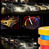 5m 1cm   2cm Car Stickers Reflective Tape Car Styling Wrapping Vinyl For Car body PVC 5 Colors Available279G