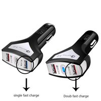 Dual USB Car chargers PD USB QC3.0 Fast Car Charger with LED light Quick Mobile Phone Adapter 3 Port Usb Car Charginga382687