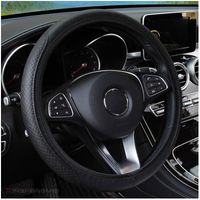 Steering Wheel Covers Car Cover Embossed PU Without Inner Ring Elastic Rubber For O Or D Type Cool AccessoriesSteering