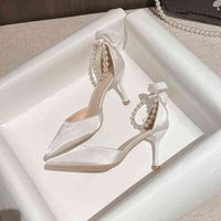 Kadınlar Elbise Ayakkabı Kadın Bayanlar Ayakkabı Düşük Beyaz Yüksek Topuklu Moda Kadınlar Yeni Single Ayakkabı 220606