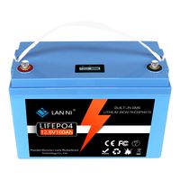 LiFePO4 battery 12V100AH has built- in BMS display screen, wh...