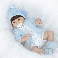 Silicona suave Mu￱ecas renacidas Baby Realistic Doll Reborn 22 pulgadas Full Vinyl Bon181p