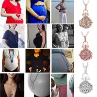 Подвесные ожерелья для беременности ожерелье винтаж Мексика Чиме Музыка Ангел Ангел Абонент Абонент Локет Локет Эфирное масло