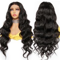 32 Inch 13x4 Hd Transparent Lace Frontal Wig 4x4 Lace Closure Wig Straight Body Water Wave Yaki 180% Density 12A Brazilian Virgin Human Hair Wig For Women Pre-Plucked