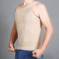 Men's Body Shapers Men Slimming Shaper Tummy Control Compression Vest Sexy Underwear Shirt Top Trainer Posture Elastic Boobs Gym VestsMen's