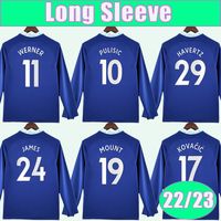 22 23 KANTE MOUNT PULISIC Mens Long Sleeve Soccer Jerseys JO...
