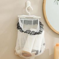 Storage Bags Reusable Mesh Laundry Clothespin Bag With Hanger Hanging For Over The Door Housewear & FurnishingsStorage