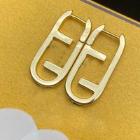 Fashion Ear Stud for Women Luxury Charm Boucles d'oreilles dorées Gold F Starts Brand Designer Jewelry Bangle Collier Lady Elegant Earring 2206211XQ