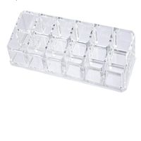 12 Lipstick Holder Display Stand Clear Acrylic Table Cosmetic Organizer Storage Box For Women Jewelry Makeup Container2454