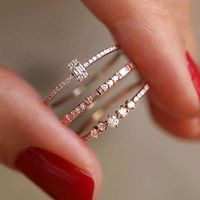Bröllopsringar huitan utsökta kvinnor bling kubik zirkoniummode kontrakterade kvinnliga mångsidiga smycken droppe