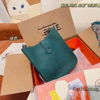 Çantalar Omuz Tasarımcısı Evelyn Kadın Bag Hermeebag Yeni Mini Messenger Crosshide Litchi Desen Kovası Kadınlar Mektubu Cep Telefonu Evelyne 5 PCHS