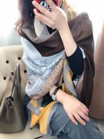 Lenços lenços de seda feminino envolve pashmina hangzhou primavera outono de xale de xale de moda de moda real 100% 200-90
