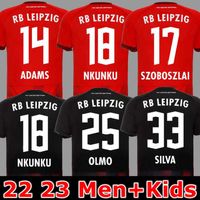 21 22 23 camisas de futebol Sabitzer 2022 2023 Adams Sorloth Nkunku Forsberg Futebol camisa Angelino Poulsen Olmo Leipziges Jersey Men Kids Kids Kids