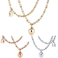 Fashion Luxury necklace hardwear jewelry designer lock ball ...