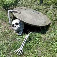 Хэллоуин украшение скелета скелета ужасов надгробия домашний сад декор кладбит халауин