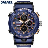 SMAEL 2021 Colorful Men Watch Outdoor Sports Men's Watches 50M Waterproof Multifunctional G Style Shock Male Relogio Masculin327C