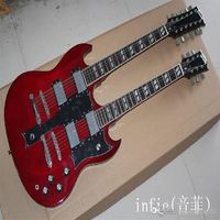 6strings ve 12 dizeler Çift boyun SG400 Mağazası Özel SG Elektro Gitar Kırmızı Color231s