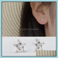 Stud Earrings Jewelry Pure 925 Sterling Sier For Women Zircon Star Earring Wedding Party New Fine Wholesale Yme113 Drop Delivery 2021 Jnwv4