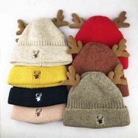 Cappello di Natale Donne Winter Plus Velvet Warm Knitting Cute Antlers Cappello Outdoor Cold Regalo T220805
