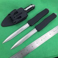 A07 plus long D E blade double action 3 models Hunting automatic auto knife folding fixed blade Pocket Knifes Survival Knives Xmas284p