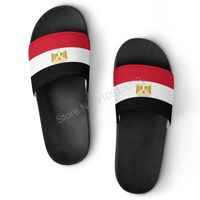 슬리퍼 이집트 깃발 남성 여성 여름 해변 샌들 캐주얼 실내 야외 편안한 신발 36-46Slippers