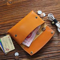Hand-made First Layer Cowhine Leather Clutch Bag Men's Long Wallet Large Capacity Mobile Phone Bag Women's Wallets