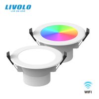 Livolo WiFi الذكية LED النازل المصباح الدافئ، RGB   CCT، ملون للتغيير، وظيفة الموقت باهتة للتطبيق Google Home Alexa Control
