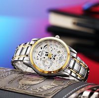 Reloj de lujo para hombres relojes de acero inoxidable calendario calendario de reloj de pulsera.