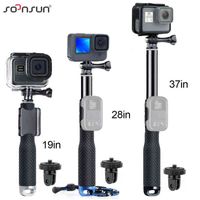 SOONSUN Waterproof Extendable Pole Selfie Stick for GoPro Hero 10 9 8 7 6 5 4 3 2 with Wifi Remote Clip and Tripod Mount Adapter W220413
