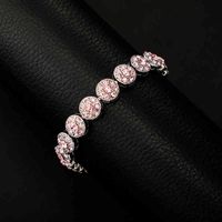 Jin'ao summer light luxury color preserving plum blossom Bracelet live broadcast super flash powder diamond jewelry bracelet