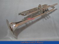 Silver Plated Trumpet Bb Key Horn With Case